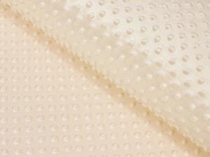 Biante Dětský povlak na polštář Minky 3D puntíky MKP-045 Béžový 30 x 50 cm