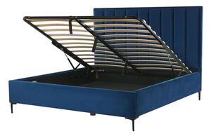 Manželská postel 180 cm SANAZA (modrá) (s roštem). 1026680