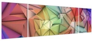 Obraz - Polygonální abstrakce (170x50 cm)