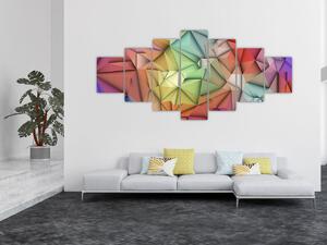 Obraz - Polygonální abstrakce (210x100 cm)