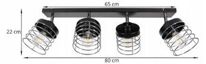 Bodové svítidlo Rosti, 4x drátěné stínítko (výběr ze 2 barev), (možnost polohování), ch