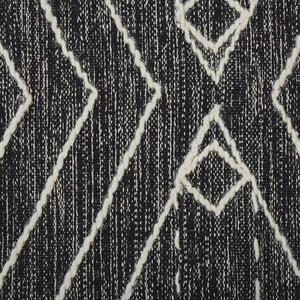 Bavlněný koberec 80 x 150 cm černý/bílý KHENIFRA