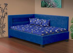 Čalouněná postel Mia Robin 120matrace 15 cm, Barva postele: modrá, Úložný prostor: s úložným prostorem