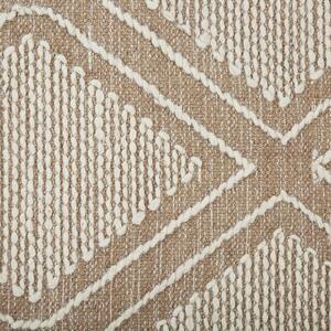 Bavlněný koberec 140 x 200 cm béžový/bílý KACEM