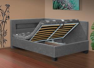 Čalouněná postel Mia Robin 120matrace Orthopedy maxi 19 cm, Barva postele: hnědá, Úložný prostor: s úložným prostorem