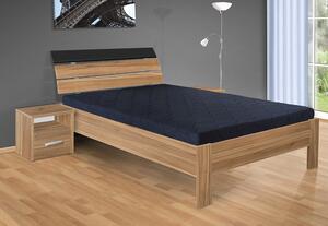 Manželská postel Darina 200x180 cmbez matrace, Barva postele: ořech lyon, Úložný prostor: bez úložného prostoru