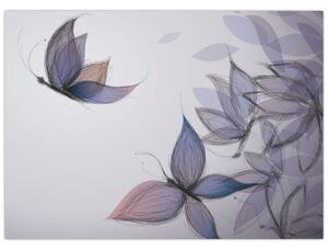Obraz - Kreslení motýli (70x50 cm)
