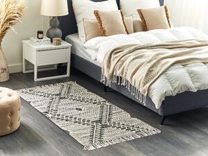 Bavlněný koberec 80 x 150 cm černý/bílý ARBAA