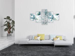 Obraz - Modří motýlci (125x70 cm)