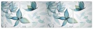 Obraz - Modří motýlci (170x50 cm)