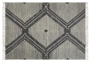 Bavlněný koberec 160 x 230 cm černý/bílý ARBAA