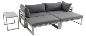 Sunfun Hannah Set lounge nábytku, 5 dílů, hliník, polyester, šedá