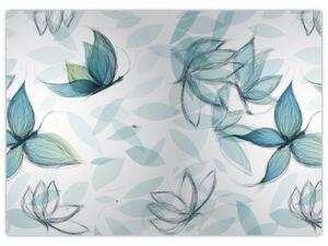 Obraz - Modří motýlci (70x50 cm)