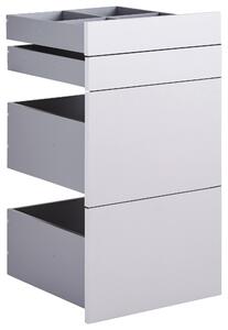 SADA ZÁSUVEK, světle šedá, 45,3/83/46,8 cm Hom`in - Šatní skříně