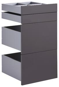 SADA ZÁSUVEK, vysoce lesklá antracitová, 45,3/83/46,8 cm Hom`in - Šatní skříně