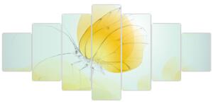 Obraz - Žlutý motýl (210x100 cm)