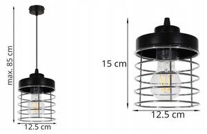 Závěsné svítidlo RASTI, 1x drátěné stínítko (výběr ze 2 barev), CH