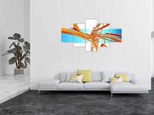 Obraz - Propletené čáry, abstrakce (125x70 cm)