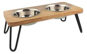 Dřevěný set misek s podstavcem pro psa Dog Fantasy – Plaček Pet Products