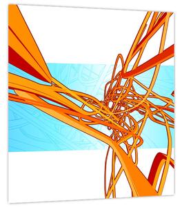 Obraz - Propletené čáry, abstrakce (30x30 cm)
