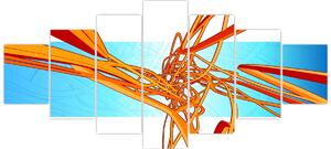 Obraz - Propletené čáry, abstrakce (210x100 cm)