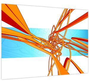 Obraz - Propletené čáry, abstrakce (70x50 cm)
