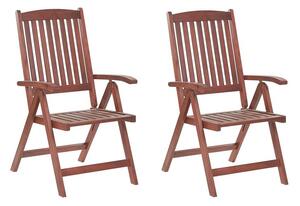 Set 2 ks. zahradních židlí TRATORIA (tmavě červená). 1026931