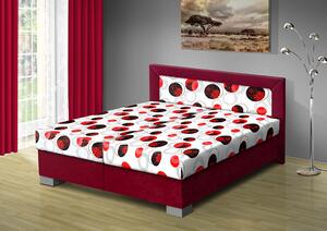 Čalouněná postel s úložným prostorem Vanessa 180 typ roštu: POLOHOVACÍ, barva čalounění: BORDO/53675-1016