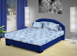 Manželská postel s úložným prostorem Lenka 160x200 cm Barva: modrá / MEGA 031 modrá