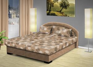 Manželská postel s úložným prostorem Lenka 160x200 cm Barva: béžová / MEGA 031 béžová