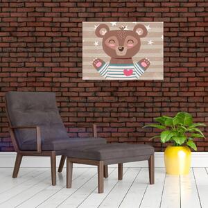 Obraz - Milující medvídek (70x50 cm)