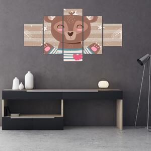 Obraz - Milující medvídek (125x70 cm)