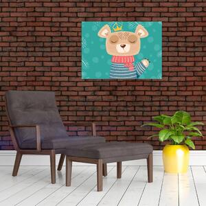 Obraz - Mávající medvídek (70x50 cm)