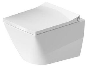 Duravit Viu - Závěsné WC Compact, Rimless, DuraFix, s WonderGliss, alpská bílá 25730900001