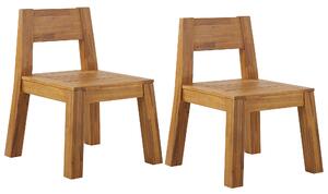 Zahradní židle Sada 2 ks Dřevo Světlé dřevo LIVORNO