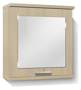 Koupelnová skříňka se zrcadlem K28 barva skříňky: akát, barva dvířek: lemon lesk