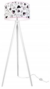 Dětská stojací lampa Minnie, 1x textilní stínítko, (výběr ze 2 barev konstrukce)