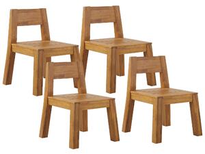 Zahradní židle Sada 4 ks Dřevo Světlé dřevo LIVORNO