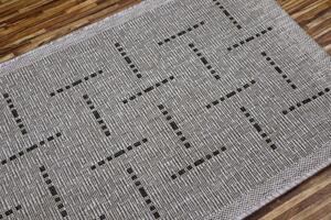 Devos koberce Kusový koberec FLOORLUX Silver/Black 20008 – na ven i na doma - 80x150 cm