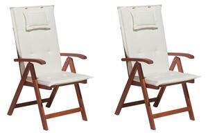 Set 2 ks. zahradních židlí TRATORIA (tmavě červená + bílá). 1026934
