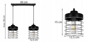 Závěsné svítidlo RASTI, 2x drátěné stínítko (výběr ze 2 barev), CH