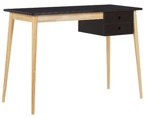 Psací stůl 106 x 48 cm černý se světlým dřevem EBEME