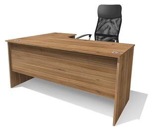 Kancelářský rohový stůl Alfa 87 barva lamina: ořech lyon