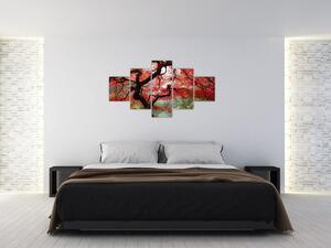Obraz červeného japonského javoru, Portland, Oregon (125x70 cm)