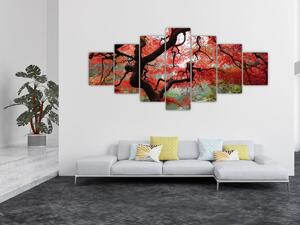 Obraz červeného japonského javoru, Portland, Oregon (210x100 cm)