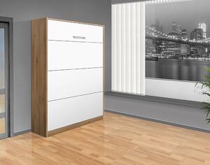Sklápěcí postel VS 1054 P - 200x120cm barva lamina: Buk/ bílá, standardní