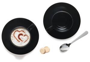 ERNESTO® Sada šálků na latté / cappuccino, 2dílná sada (šálky na latté, černá) (100349002003)