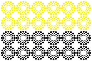 Samolepka na zeď KVĚTINY 1 Barva: černo/žlutá
