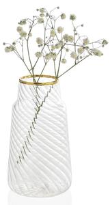 Andrea House, Úzká skleněná váza | Průhledný až zlatý CR69068