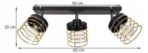 Stropní svítidlo RASTI, 3x drátěné stínítko (výběr ze 2 barev), (možnost polohování), G